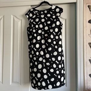 black and white dress